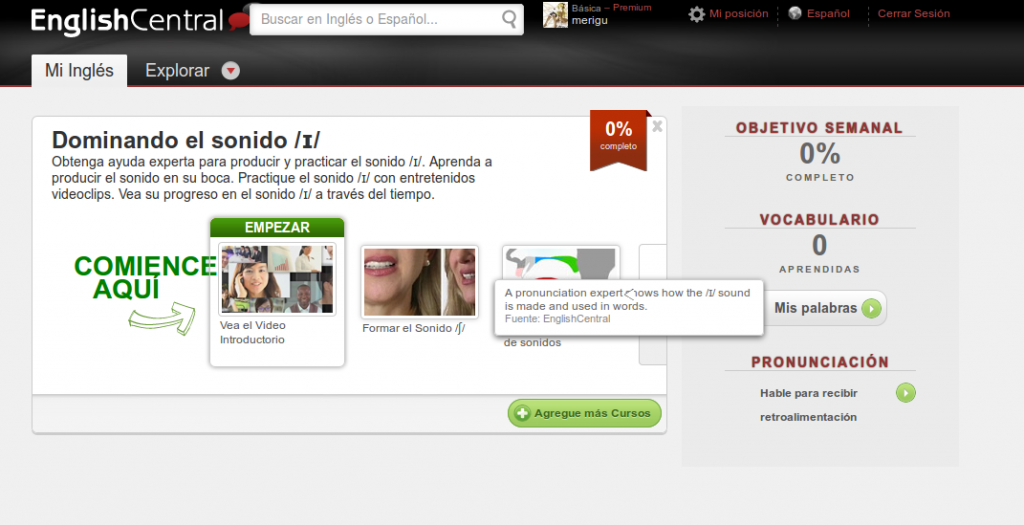EnglishCentral, para aprender inglés viendo vídeos en línea - Piedra OnLine