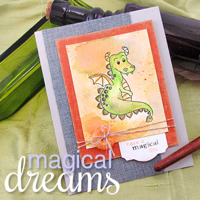 Dragon Card - Magical Dreams stamp set by Newton's Nook Designs