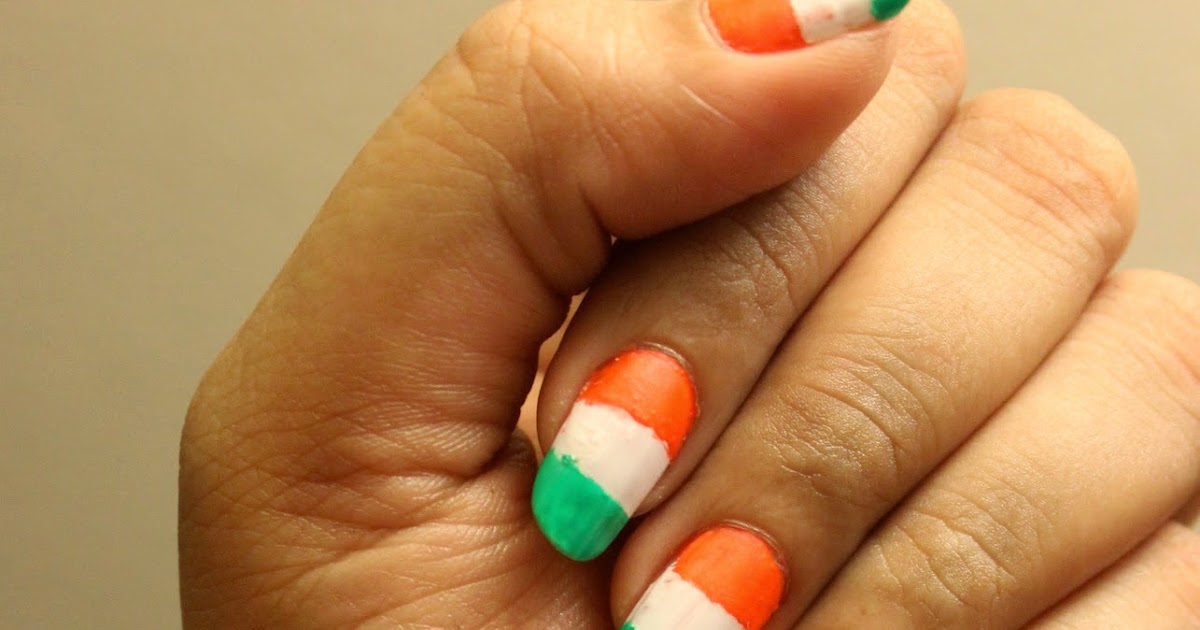 KhushiWorld - A World Of Recipes,Arts,Crafts,DIY,Fashion,Beauty and much  more: Tri-Color Nail Art | Republic Day Special