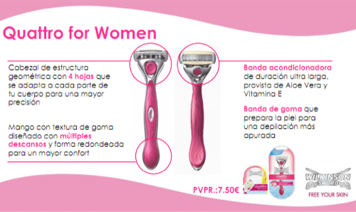 Sorteo y depiladoras de cuchilla Wilkinson