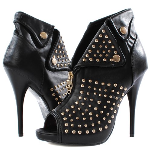 Lingerie, Bags, Shoes, other apparel: Alexiss Studded Peep Toe Boot