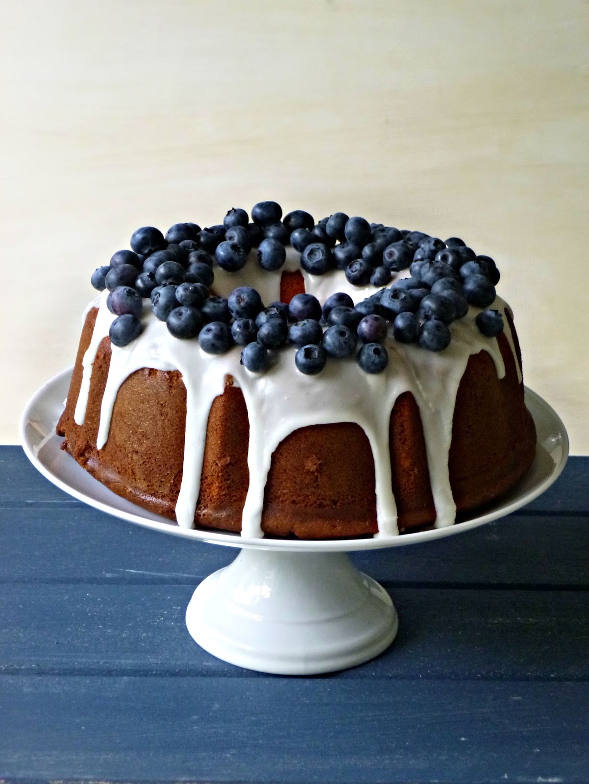 The Spoon and Whisk Vanilla Yoghurt Bundt Cake With Blueberries