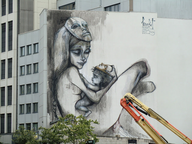 Street Art By Herakut In Frankfurt For The Giant Story Book Project - Progress Shot 3