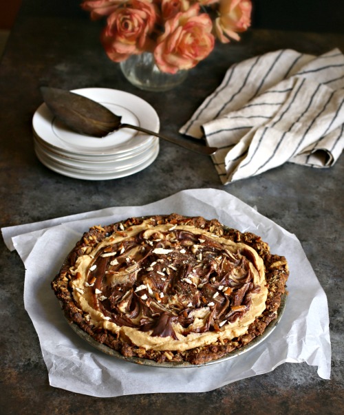 Hungry Couple Peanut Butter Pie with Chocolate Covered Pretzel Crust
