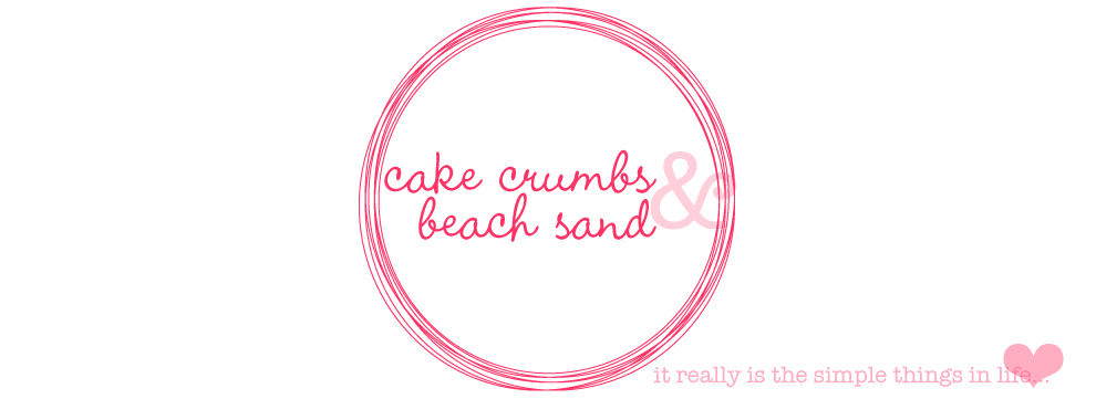 cake crumbs & beach sand