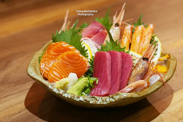 Sashimi Platter Salmon, Tuna, Ebi, Hamachi, Kani  RM 75