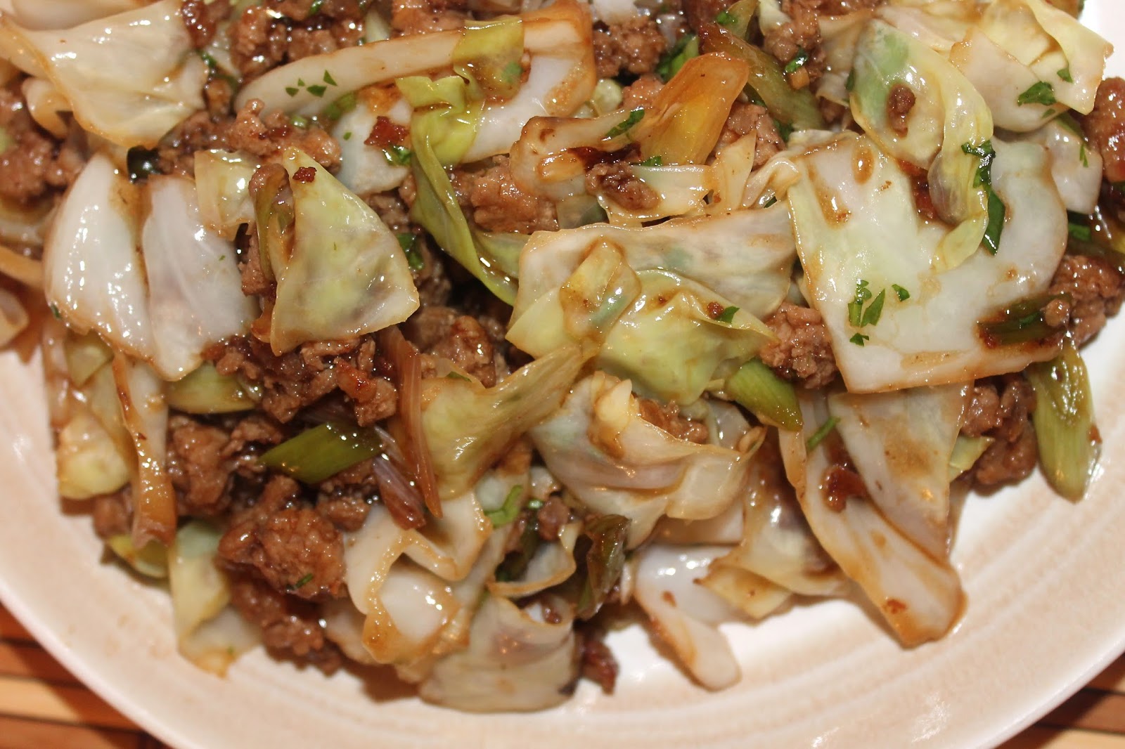 Savory Moments Pork and cabbage stir fry