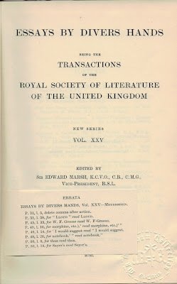Essays by Divers Hands - Title Page