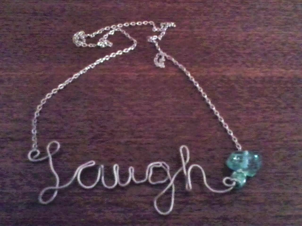 Tiny Mouse Wire Word Necklace