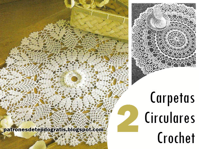 Patrones de carpetas circulares para tejer al crochet