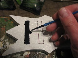 Painting the letters