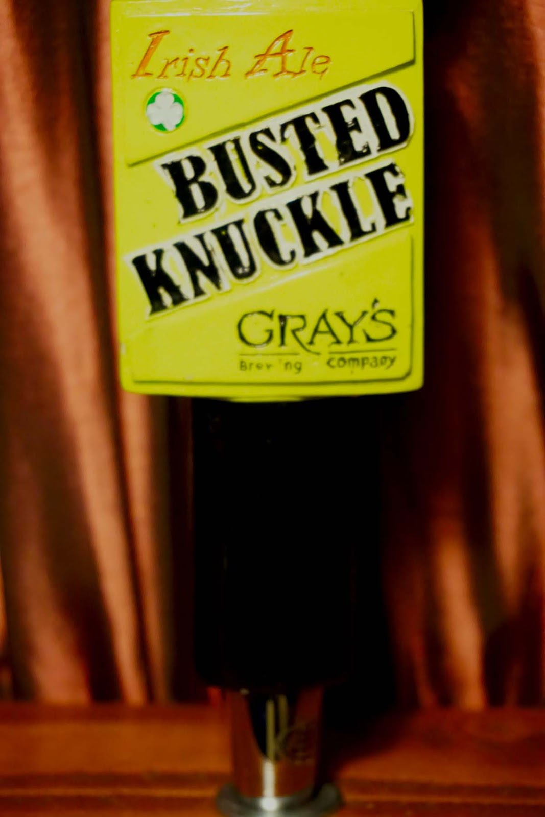Tap Handle 594 Gray's Busted Knuckle Irish Ale