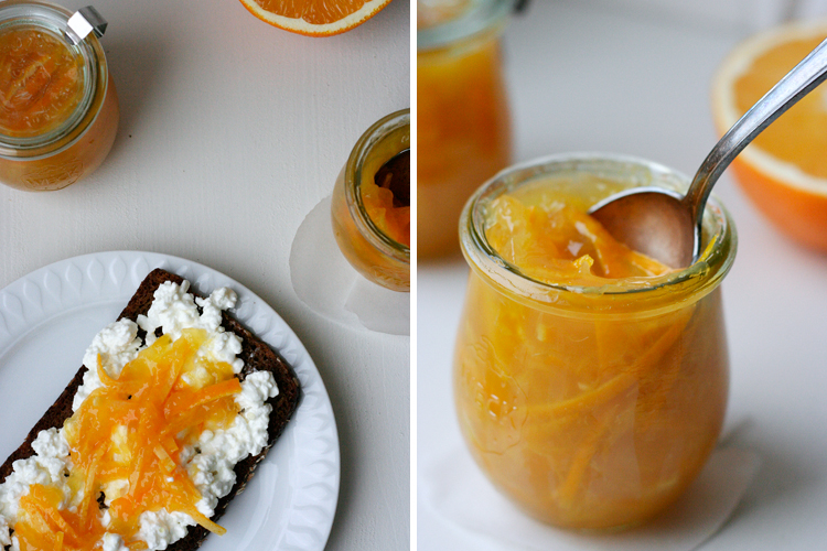 Orangenmarmelade mit Zesten und Ingwer Orangenmarmelade mit Zesten und Ingwer