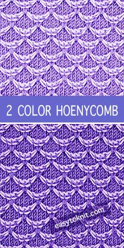 How To #Knit the Two color Hoenycomb stitch. Honeycomb with slip stitches, it's surprisingly easy-to-knit.
