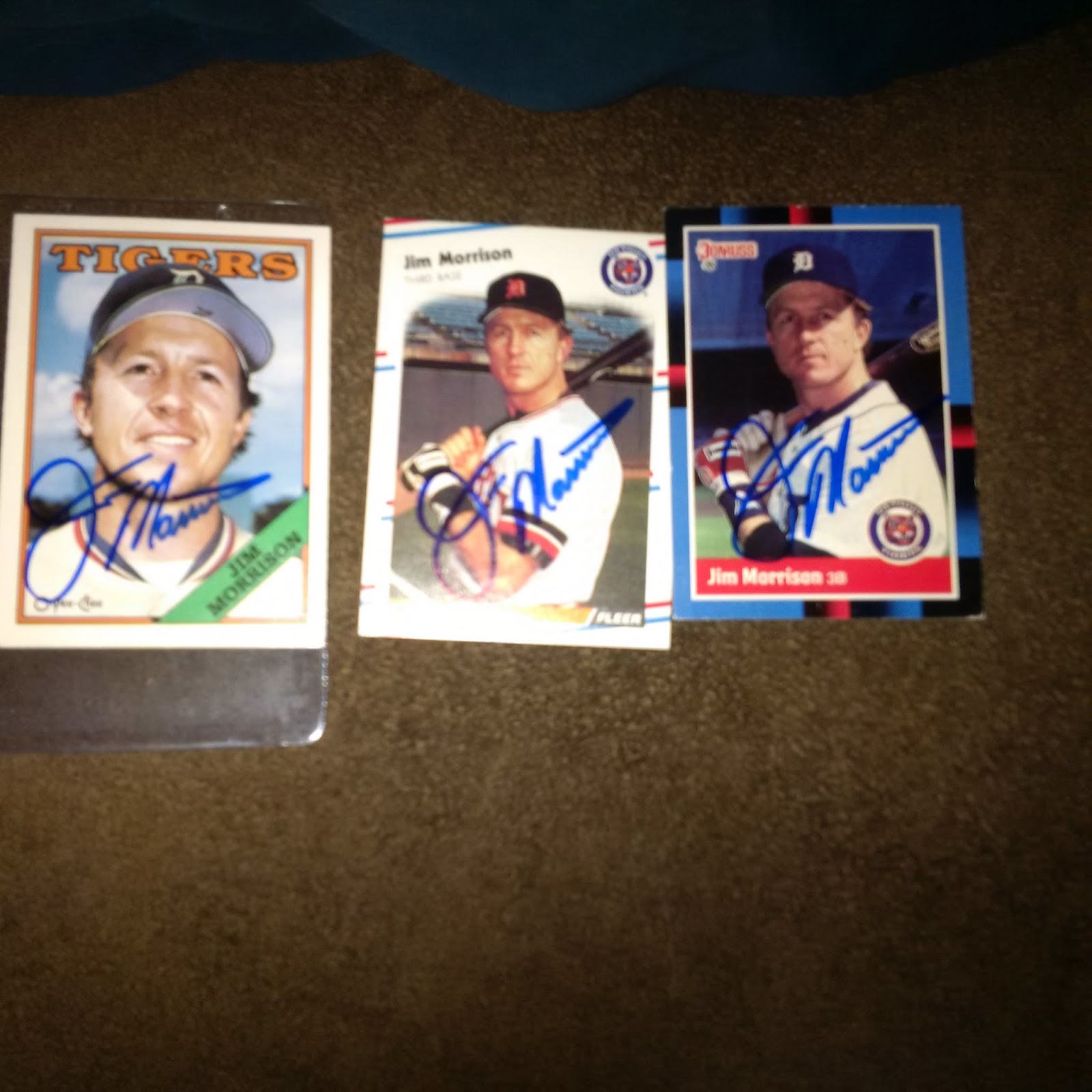 My TTM Baseball Autographs and more Triple Success from Former Detroit Tiger Jim Morrison