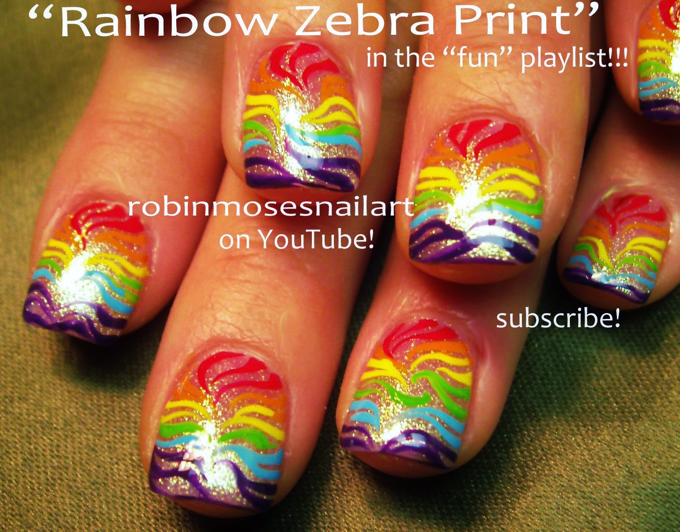 Rainbow Nail Art - wide 1