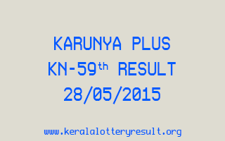 Karunya Plus KN 59 Lottery Result 28-5-2015