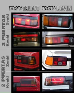 Toyota Sprinter Trueno (AE86) History Sprinter Trueno VS Corolla Levin Taillight