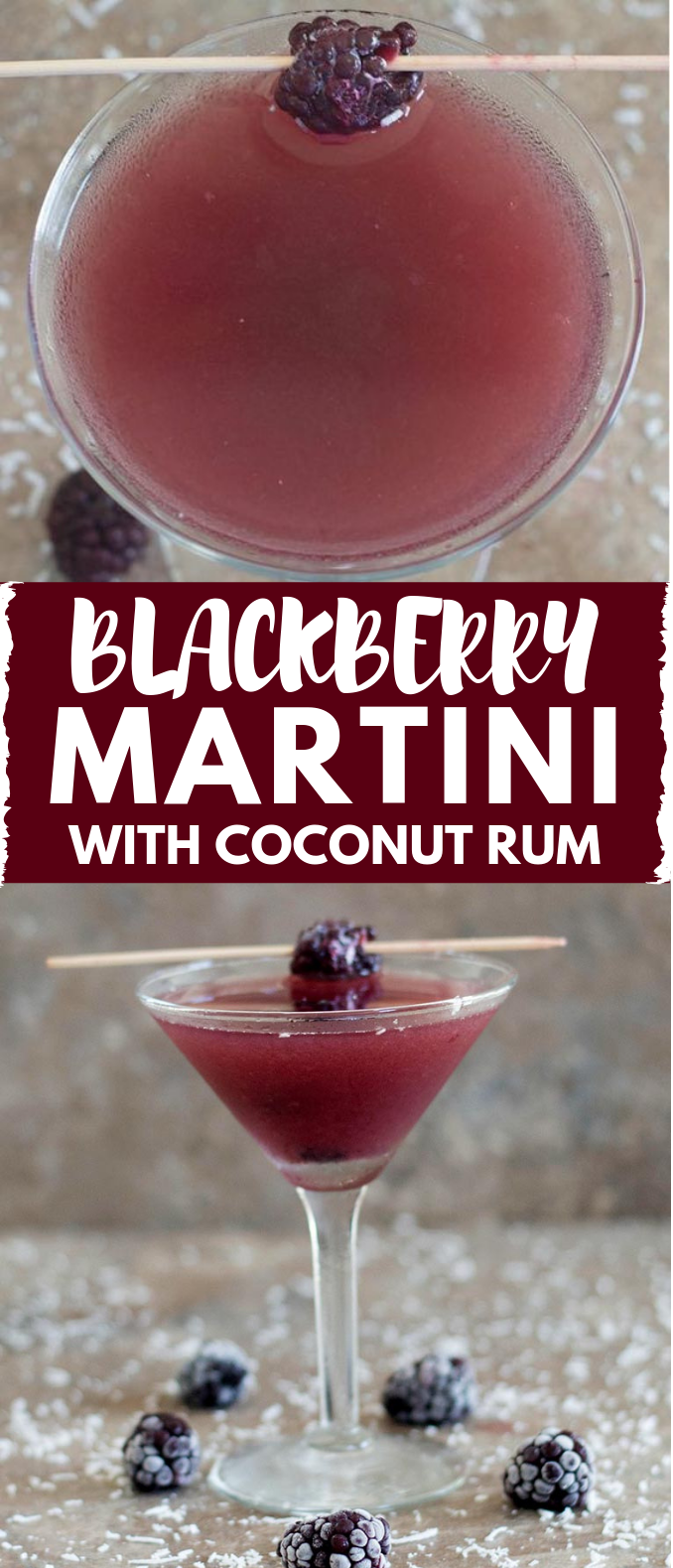 BLACKBERRY MARTINI WITH COCONUT RUM #drink #cocktails BLACKBERRY MARTINI WITH COCONUT RUM #drink #cocktails