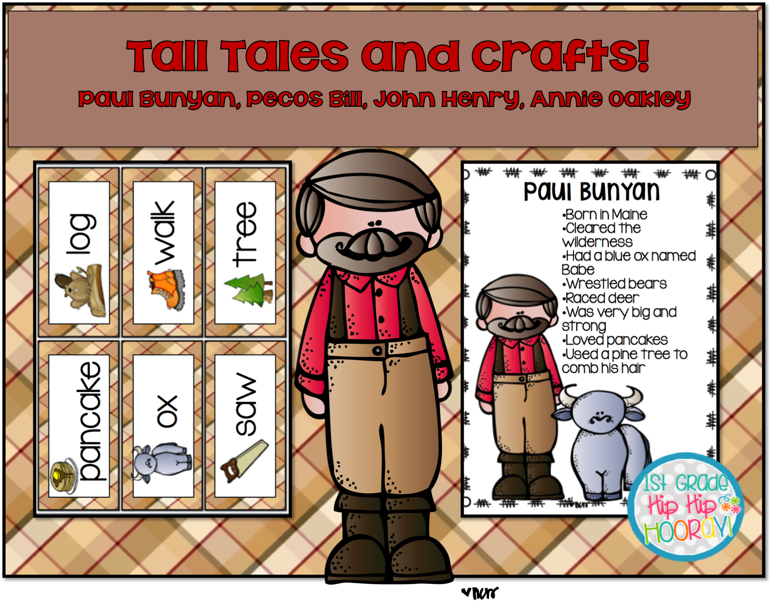 1st Grade Hip Hip Hooray! Tall Tales for the Primary Child...Crafts