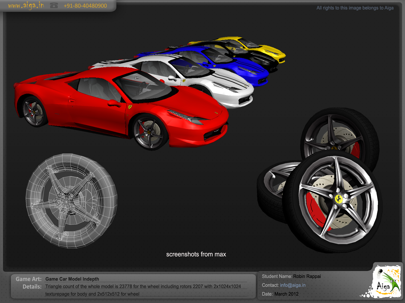 Robin Rappai game art portfolio Game Car Model Indepth