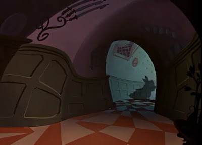 Alice Wonderland Disney animated review rabbit shadow hall