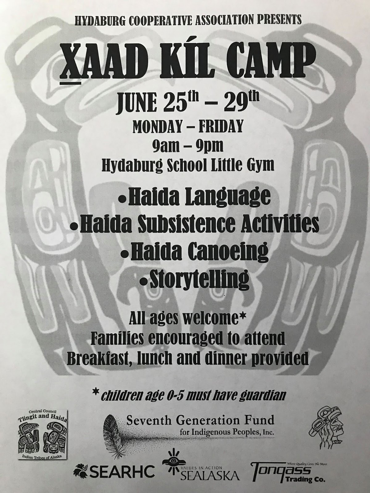 Hydaburg Culture Camp June 2529th P.O.W. Report