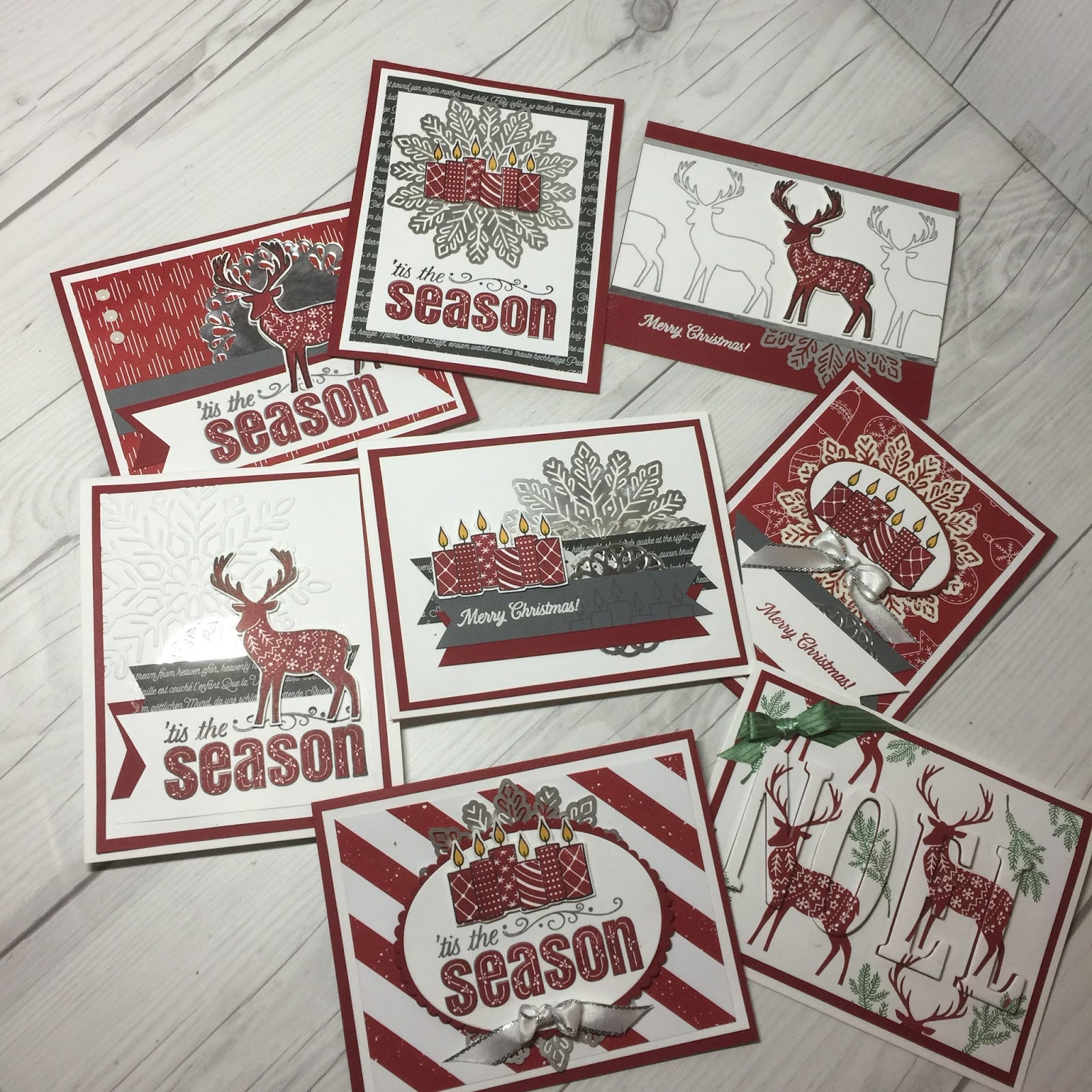 Fast Christmas Cards using Be Merry Designer Series Paper Stamped Sophisticates
