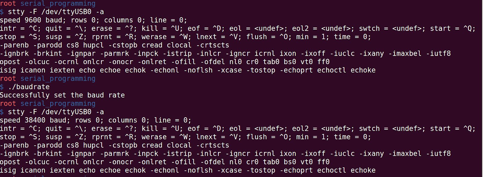 Serial Port Programming Part 1 Setting Baud Rate