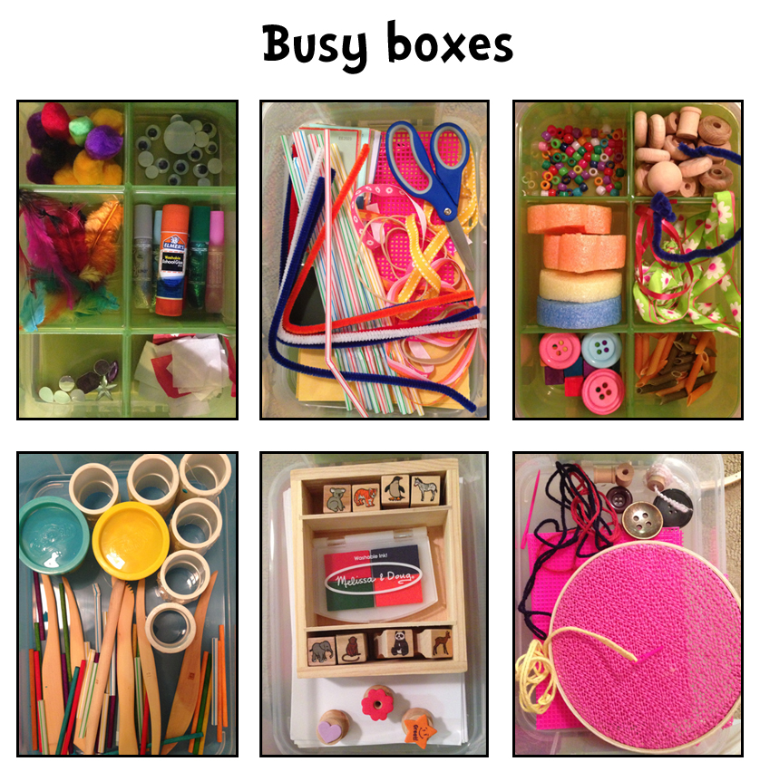 Make at home momma Busy boxes