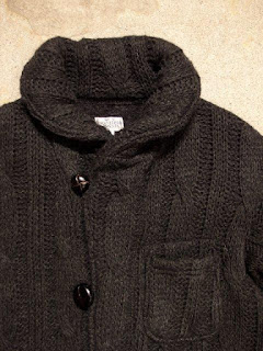 FWK by Engineered Garments "Shawl Collar Knit Jacket in Dk.Grey Cable Knit" Fall/Winter 2015 SUNRISE MARKET