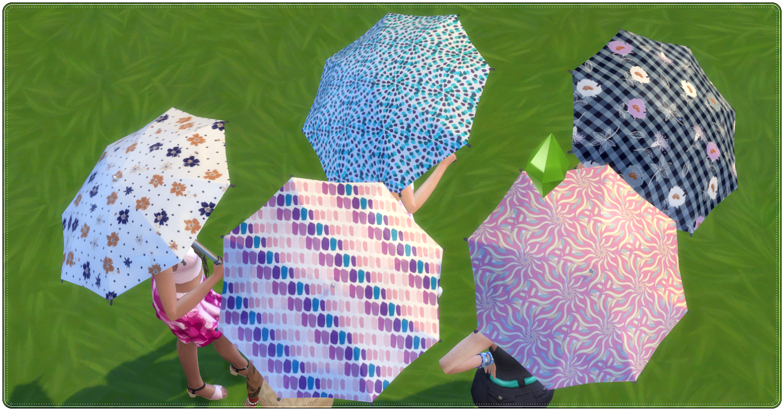 Sims 4 Welt Colorful Umbrellas