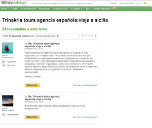 Opiniones Trip Advisor sobre TRINAKRIA TOURS