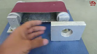 cara membuat sendiri mesin amplas belt sander bertenaga bor