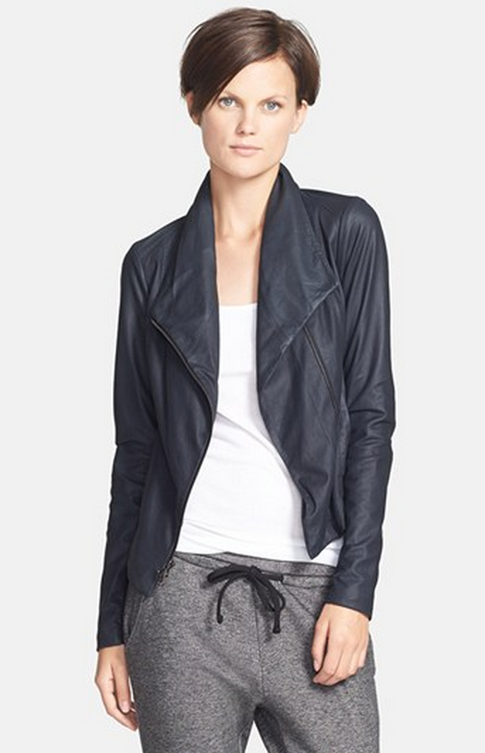 My Superficial Endeavors Vince Paper Leather Scuba Jacket To Die For!