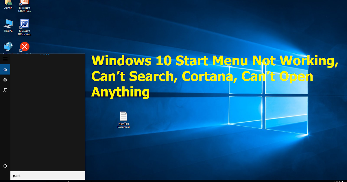 Learn New Things How To Fix Windows 10 Start Menu Not Working Can U2019t Search Cortana Can U2019t