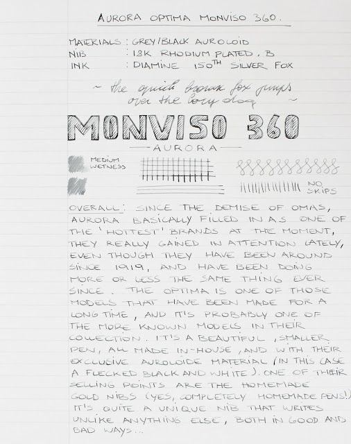 Aurora Optima Monviso 360 fountain pen review
