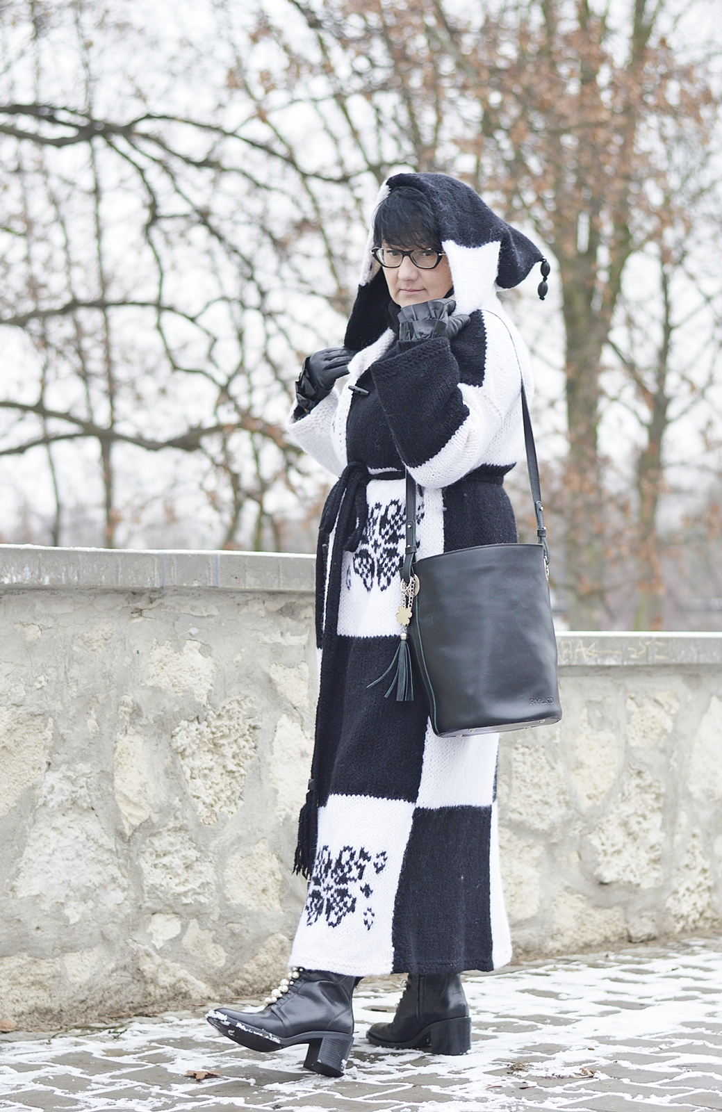 Black and white winter, Winter trends, Winter 2018, Hand made woolen coat
