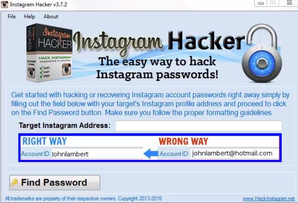 تطبيق  Instagram Account Hacker لتهكير الانستقرام تطبيق  Instagram Account Hacker لتهكير الانستقرام