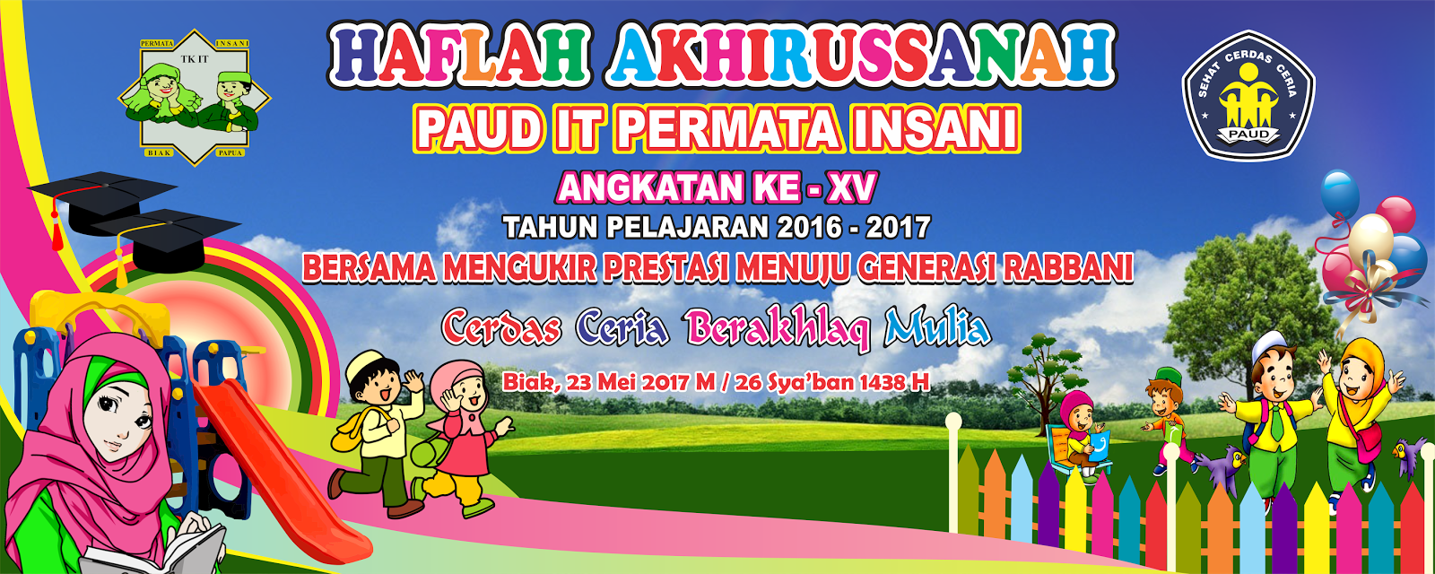 Desain Banner Perpisahan Kelas 9