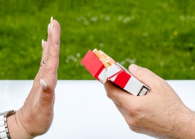 Rejecting cigarettes and smoking. Rejecting cigarettes and smoking.