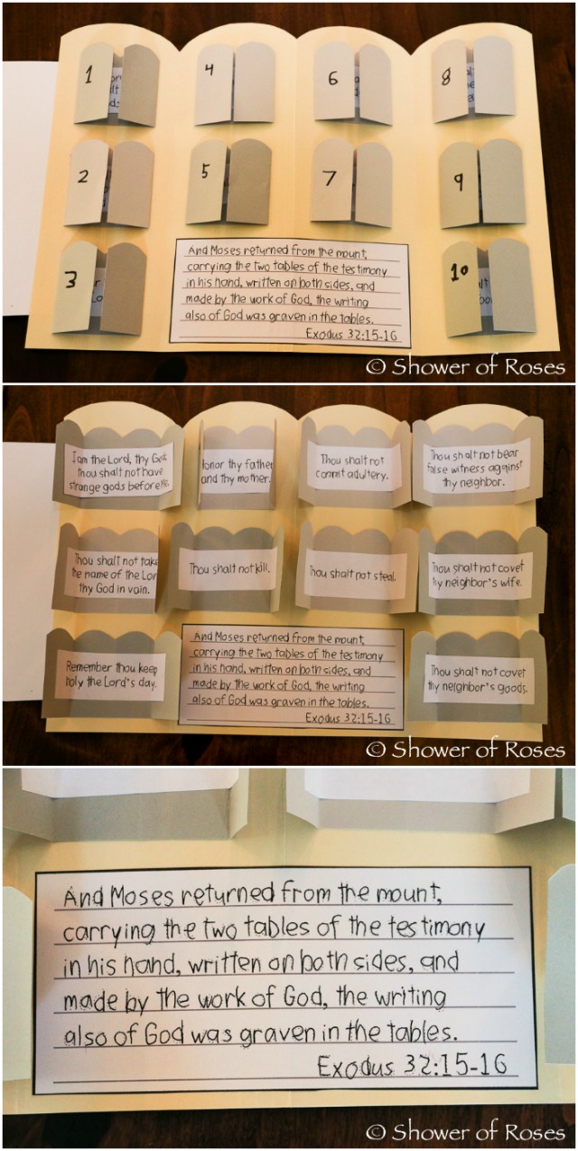 Shower of Roses The Ten Commandments Lap Book {Catechism Craft with