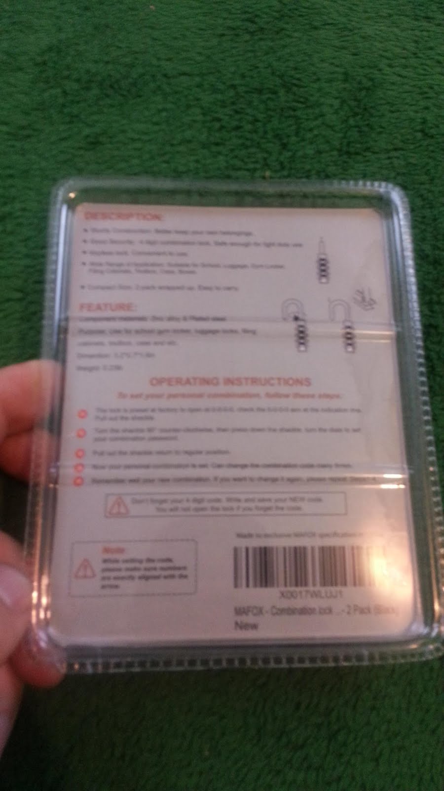 Combinationlock Tamper Proof Shim Proof Combination Lock MAFOX 2 Pack