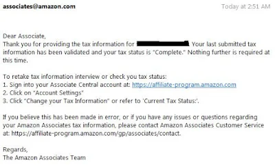 Bagi para afiliasi Amazon yang kebingungan menerima email Amazon yang mengharuskan tiap pu Cara Mengisi Formulir Pajak Amazon Tax Interview