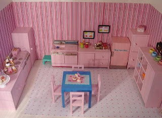 Pink kitchen cabinets image