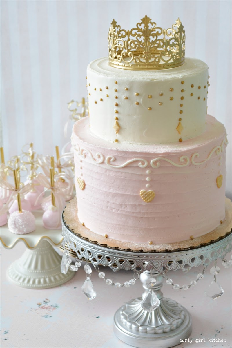 Curly Girl Kitchen Pink and Gold Princess Party Cake