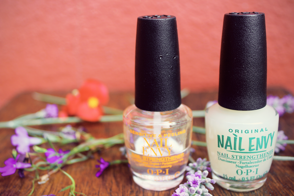 emptyfloor Favorite base coat OPI Nail Envy nail strengthener