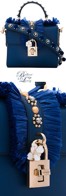 ♦Dolce & Gabbana blue embellished box tote bag #pantone #bags #blue #brilliantluxury