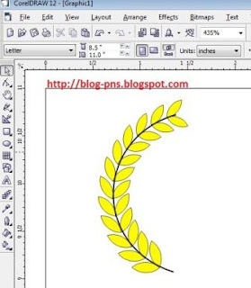 Tutorial Cara Buat Logo Padi dan Kapas gambar padi
