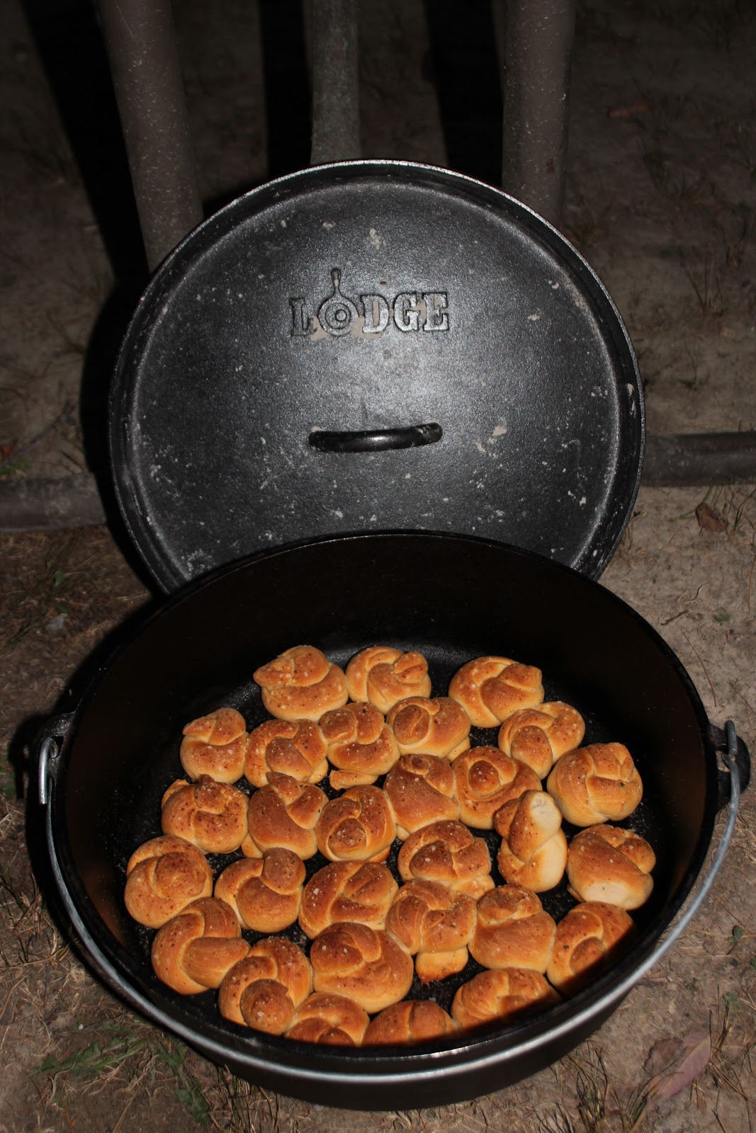 Matt and Erin's Dutch Oven Experiments Simple Garlic Knots